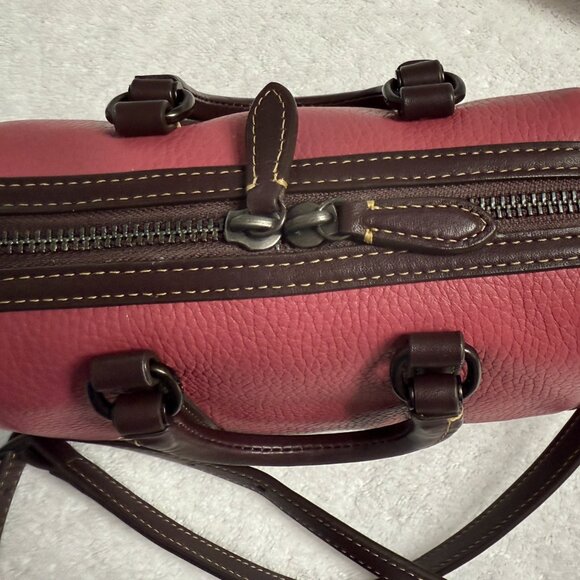 COACH Ruby 18 Satchel in colorblock Pewter/Rouge Multi. Authentic CA116 - Picture 2 of 9